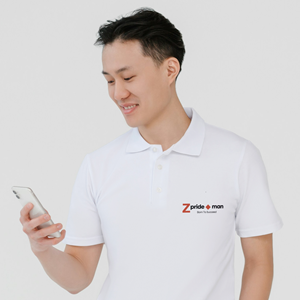 Zpride Men’s Polo T-Shirt | 220 GSM Cotton | “Zpride-Man: Born To Succeed” Motivational Print