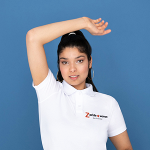 Zpride Women’s Polo T-Shirt | 220 GSM Cotton | “Zpride Woman - Born To Succeed” Motivational Print