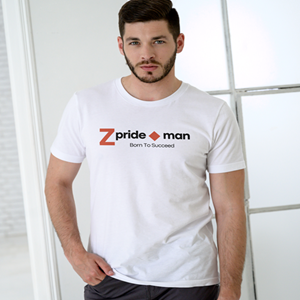 Zpride Men’s Oversized Fit T-Shirt | 180 GSM Cotton | “Born To Succeed” Motivational Print