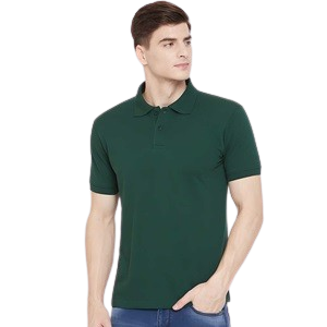 Cotton Blend Solid Half Sleeves Polo T-Shirt