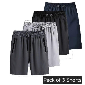Combo of 3 Men's Stretchable Cotton Shorts