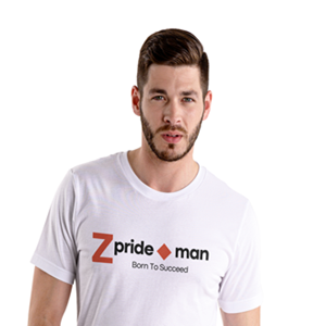 Zpride Men’s Oversized Fit T-Shirt | 240 GSM Heavy Cotton | “Born To Succeed” Motivational Print