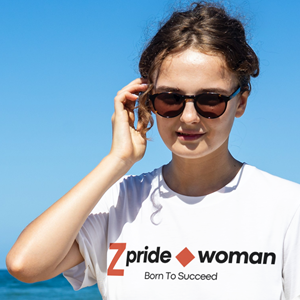 Zpride Women’s Oversized Fit T-Shirt | 240 GSM Heavy Cotton | “Born To Succeed” Motivational Print